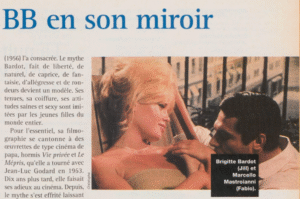 L'actrice Brigitte Bardot, la plus belle meuf du XXème siècle